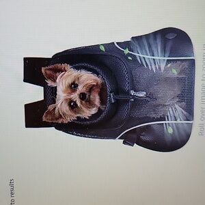 WOYYHO Medium pet dog carrier backpack ventilated mesh black travel 5-10 lb New